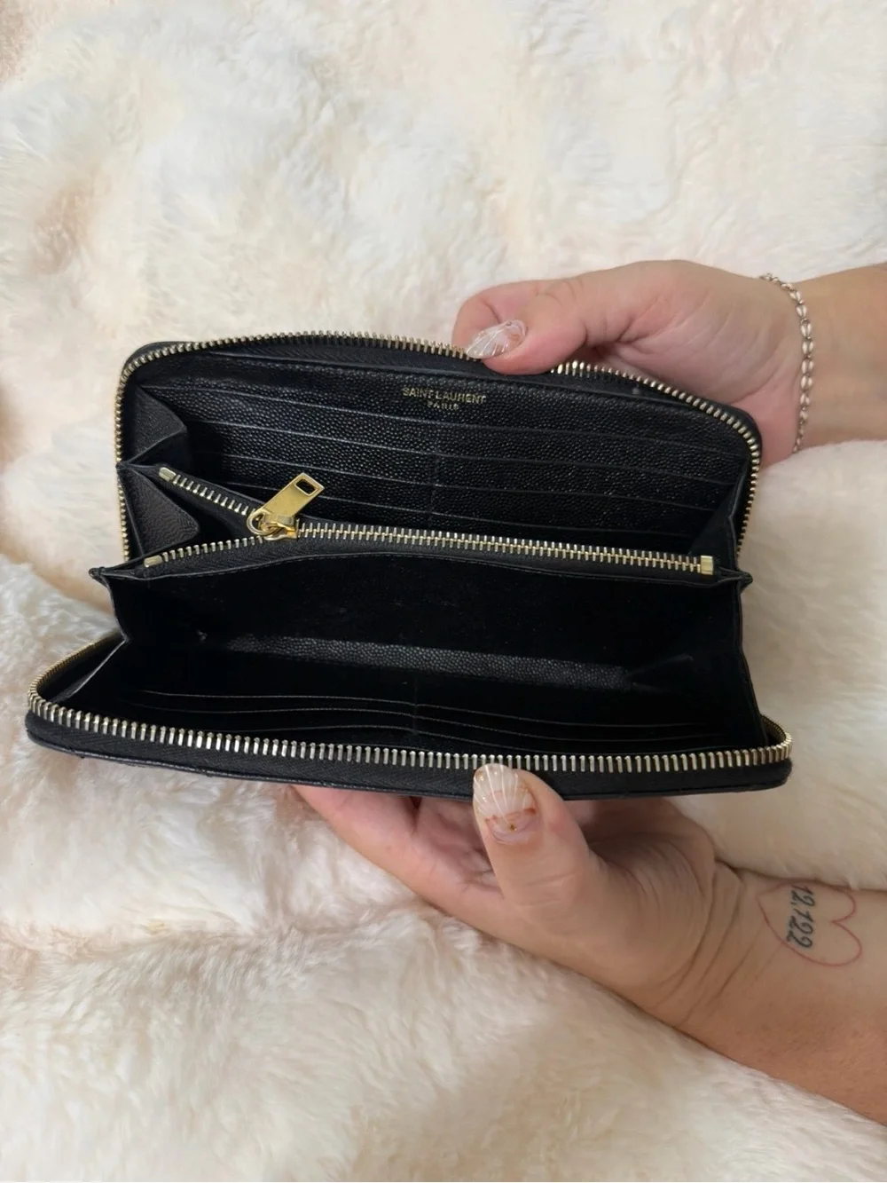 YSL Black Quilted Leather Shoulder Bag with Matching Wallet - Picture 3 of 4